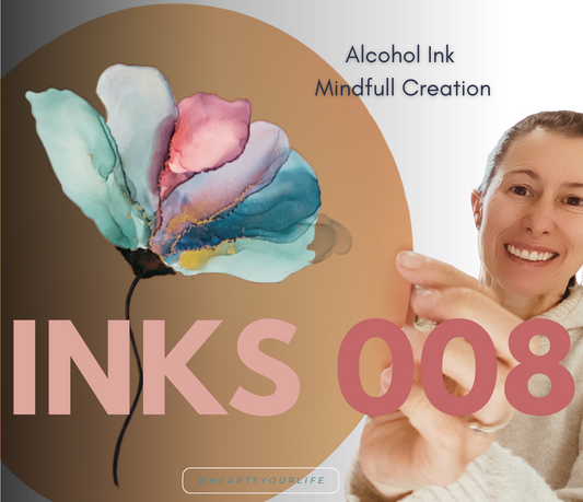 INKS 008 - Colorful Floral Bloom Alcohol Ink Painting