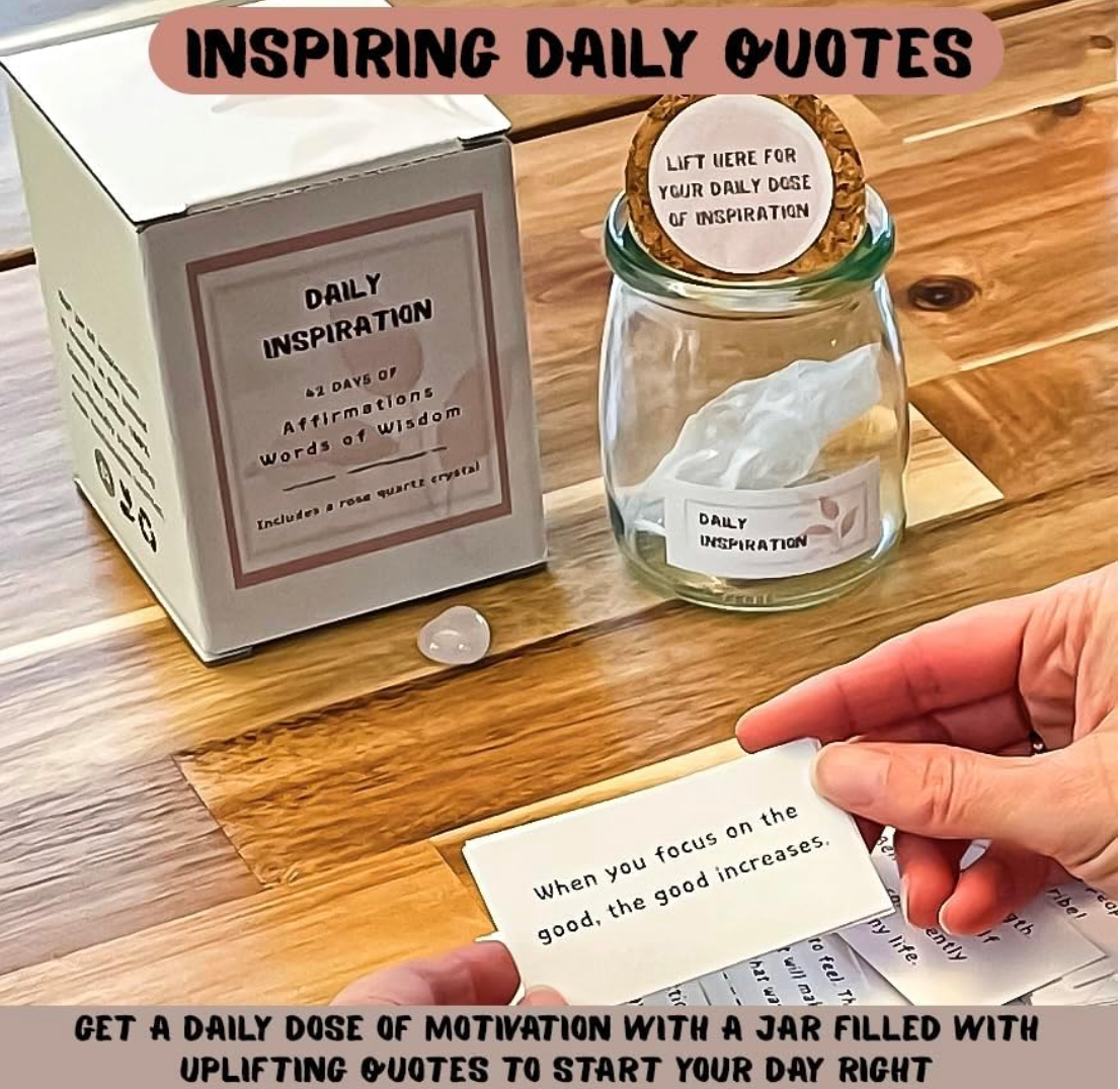 Hearts Whispers - Jar of Affirmations, Wisdoms and Inspiration