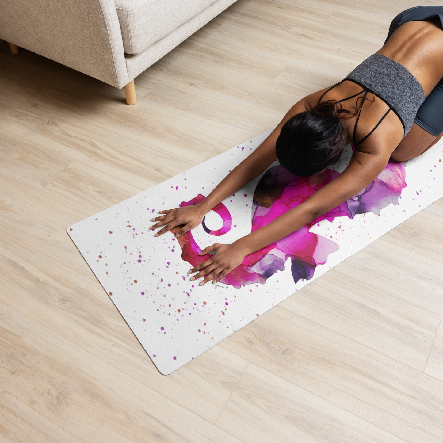 Pink Seahorse - Yoga mat
