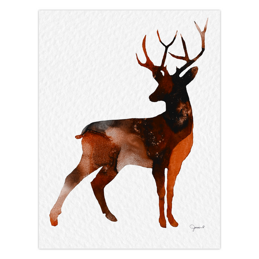 Ember Stag - Folded Card