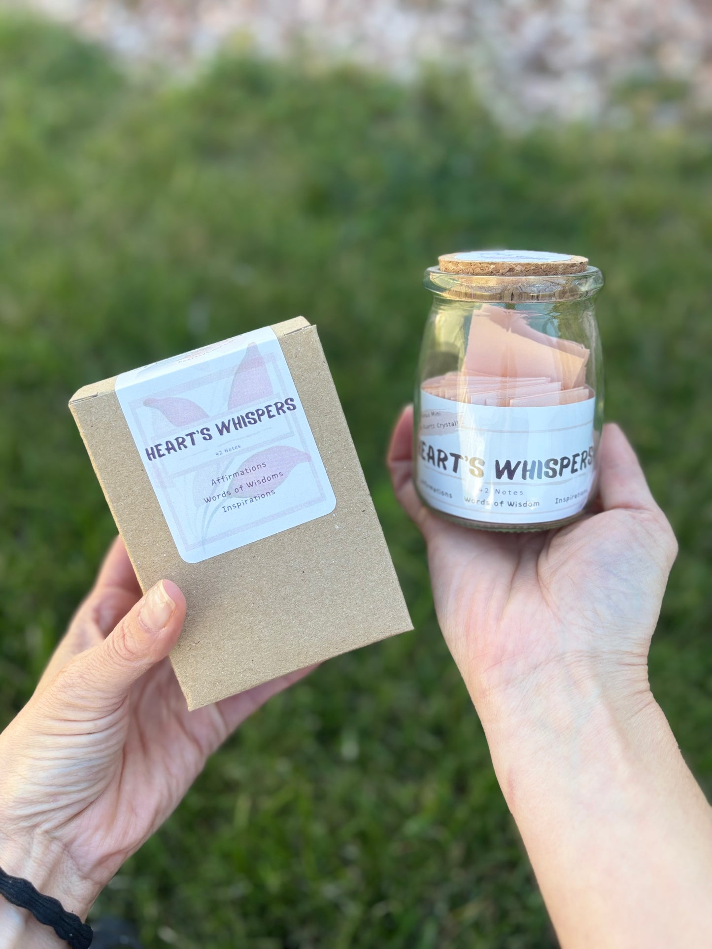 Hearts Whispers - Jar of Affirmations, Wisdoms and Inspiration