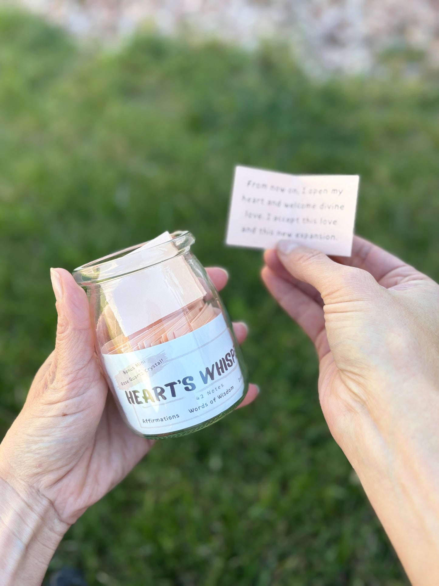 Hearts Whispers - Jar of Affirmations, Wisdoms and Inspiration