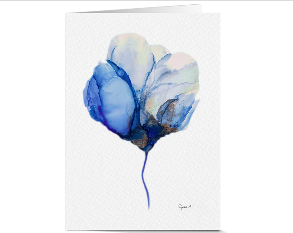 Fleur Bleue - Greeting Card